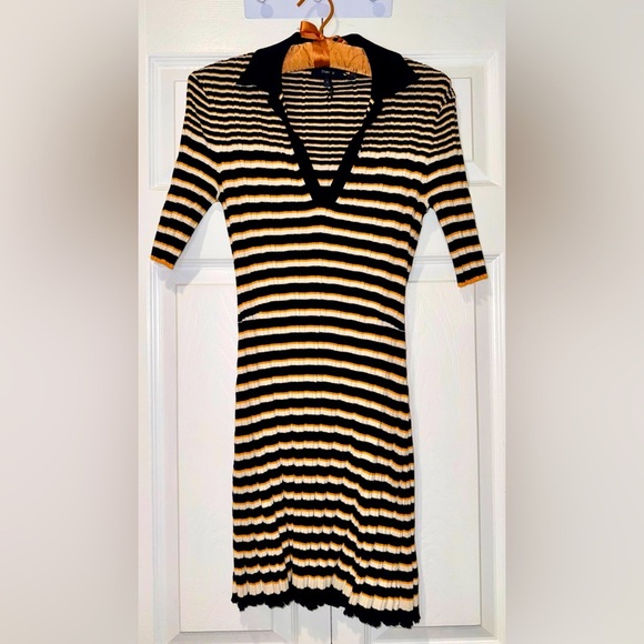 THEORY Striped Rib-Knit Collared Dress. Size small. NWOT. - Picture 2 of 12